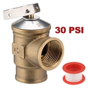 30 PSI Pressure Relief Valve, 3/4"FNPT Female Inlet & Outlet 0342691 for Hot Water Boilers & Hydronic Heating Systems up to 510,000 BTU