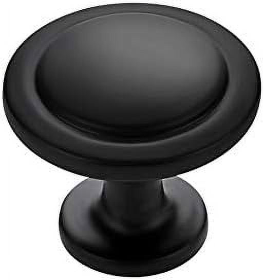 Matte Black Zinc 1-1/4 inch Kitchen Cabinet Knobs, 30 Pack