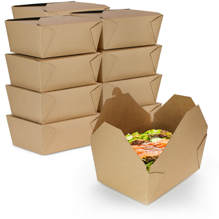  80 Pack Take Out Food Containers 26 Oz (780ML) Disposable Kraft  Paper Take Out Box Microwaveble Leak and Grease Resistant (26OZ) :  Industrial & Scientific