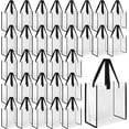 30 Pack 12X12X6 Inch Clear Tote Bag Stadium Approved Bulk Plastic Tote Gift Bag With Handle For