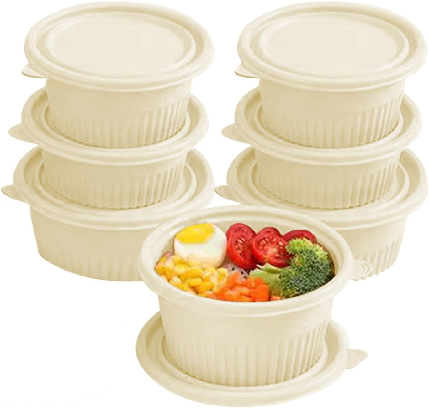 30 Pack,16 oz Round Biodegradable Containers Compostable to ...