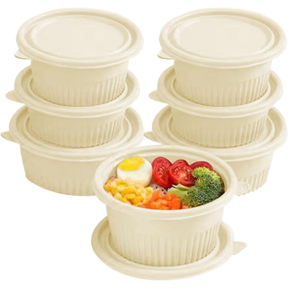 30 Pack,16 oz Round Biodegradable Containers Compostable to gocontainers,Meal Prep Containers disposable, Reusable Take Out Containers, Microwave Freezer Safe