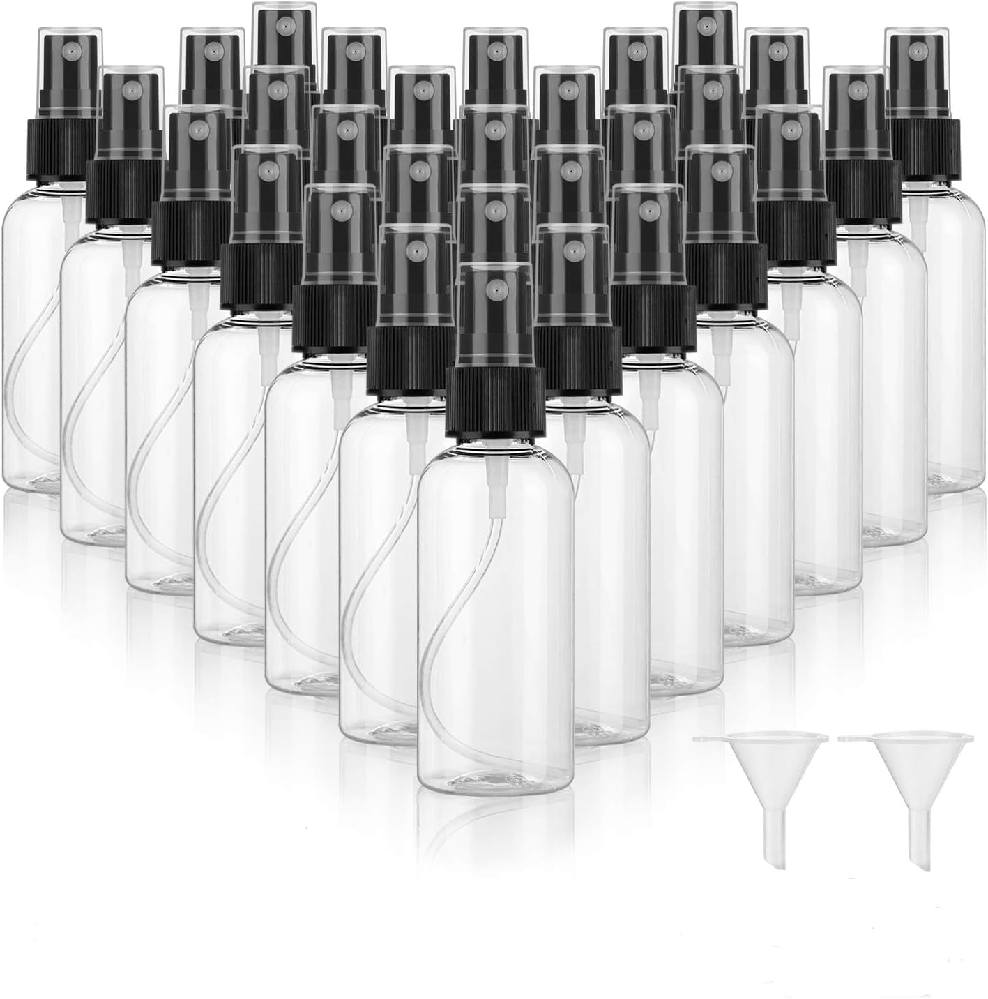 30 Pack 2 oz Fine Mist Mini Clear Spray Bottles with Pump Spray Cap ...