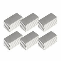 30 Pack 20x10x2 mm Rare Earth Neodymium Magnets, Powerful Small Strong Metal Rectangular Bar Magnetic Strip Magnet for Fridge Garage Kitchen Science Craft Office, Silver