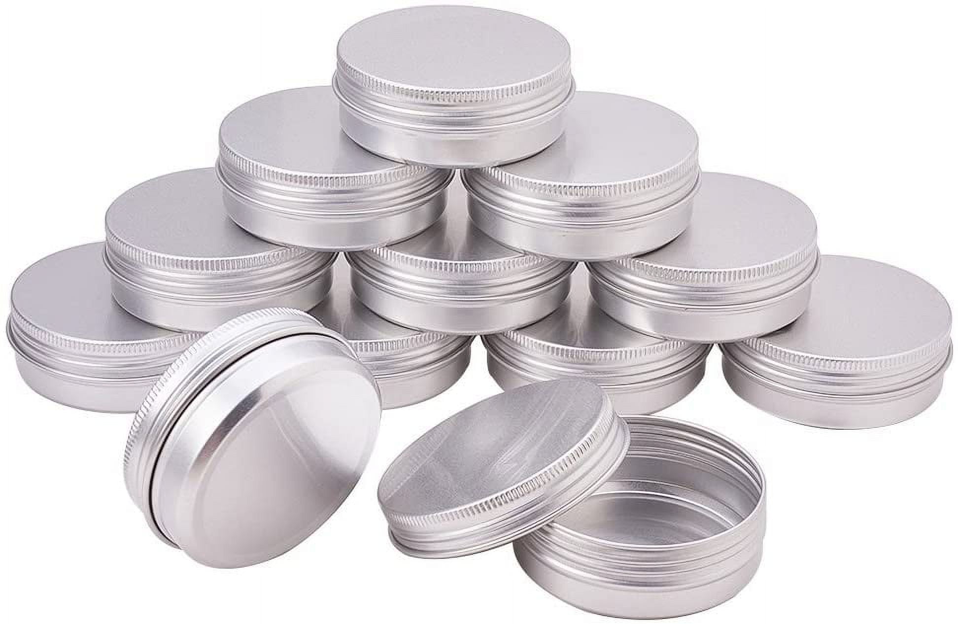  Foraineam 24 Pack 4 oz. Round Tin Cans Hair Wax Cream Lip Balm  Cosmetic Sample Container Jars Candle Tea Spice Empty Travel Tins with  Screw Lid : Beauty & Personal Care