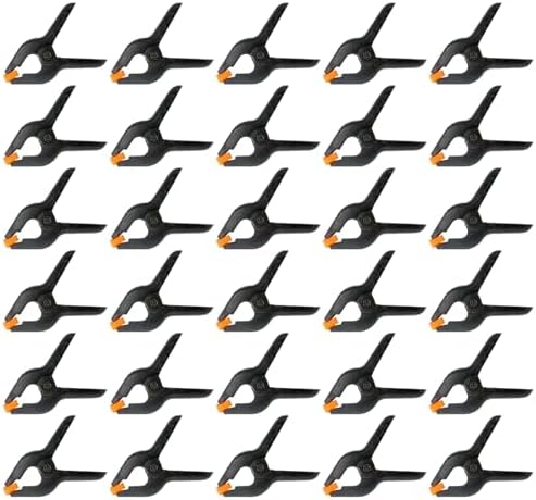30 Pack 3.5 Inch Plastic Spring Clamps, Black Heavy Duty Clips, Spring ...