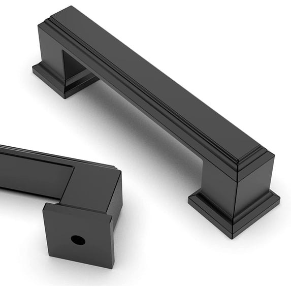 30 Pack 3 Inch Matte Black Cabinet Handles | Heavy-Duty Solid Zinc ...