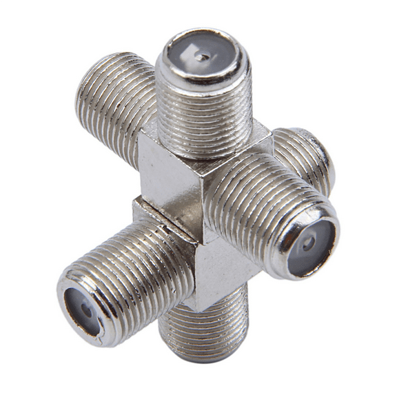 30-Pack 3-Way F-Type Coax Cable Splitter Combiner Female to 3 Female for Video VCR Antenna TV Cable Satellite,Silver