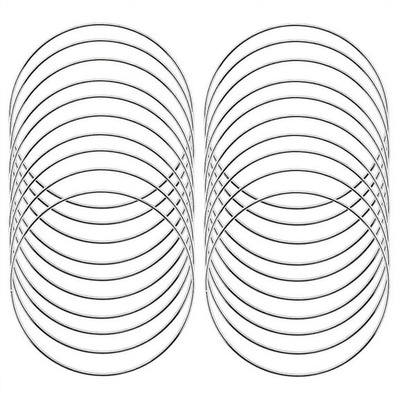 30 Pack 4 Inch Silver Catcher Metal Rings Floral Hoops Wreath Macrame Creations Ring for Crafts DIY