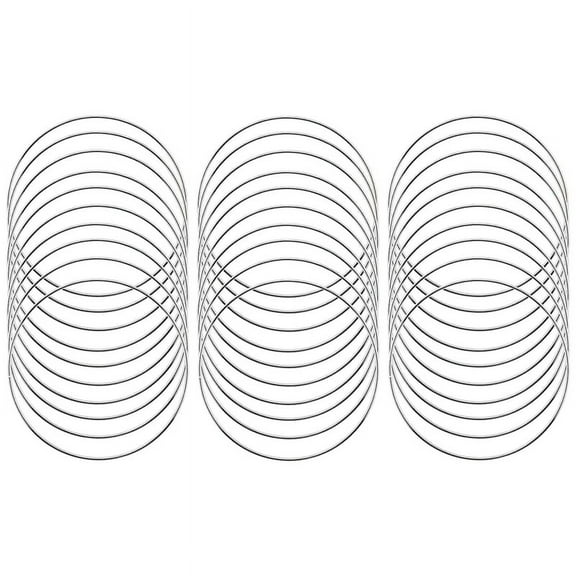 30 Pack 4 Inch Silver Dream Catcher Metal Rings Floral Hoops Wreath Macrame Creations Ring for Crafts DIY