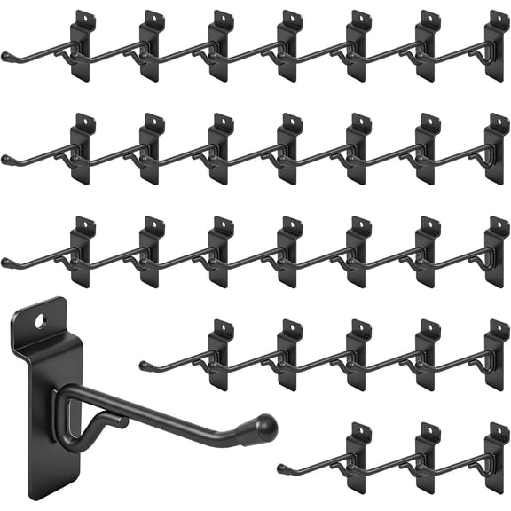 30 Pack 4 Inch Slatwall Hooks, Heavy Duty Slat Wall Hanger, Slat Wall  Hook, Slatwall Accessories Display Hooks for Garage, Sheds, Retail Store, Kitchen, Craft Room (30, 4 Inch)