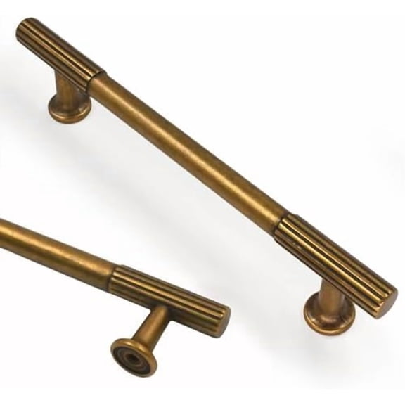 30 Pack 5 Inch(128mm) Antique Brass Cabinet pulls Kitchen Cabinet Handles, Cabinet Pulls Kitchen Cabinet Hardware for Cupboard Drawer Pulls