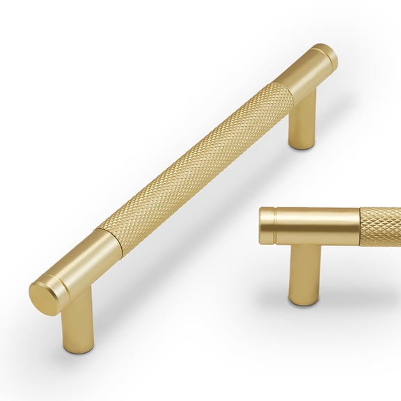 30 Pack 5 Inch(128mm) Brushed Kitchen Cabinet Handles Knurled Pulls Drawer Hardware