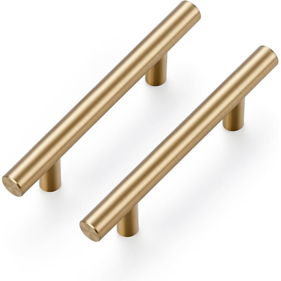 30 Pack 5 Inch Cabinet Pulls Champagne Bronze Stainless Steel Kitchen Drawer Pulls Cabinet Handles 5 InchLength, 3 Inch Hole Center