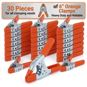 30 Pack 6-Inch Heavy Duty Metal Spring Clamps 2.5" Jaw Opening, Strong Grip Large Clips for Woodworking, Photography Backdrops, Crafts, DIY Projects