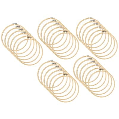 Loops & Threads 7" Wooden Embroidery Hoop, 30 Pack