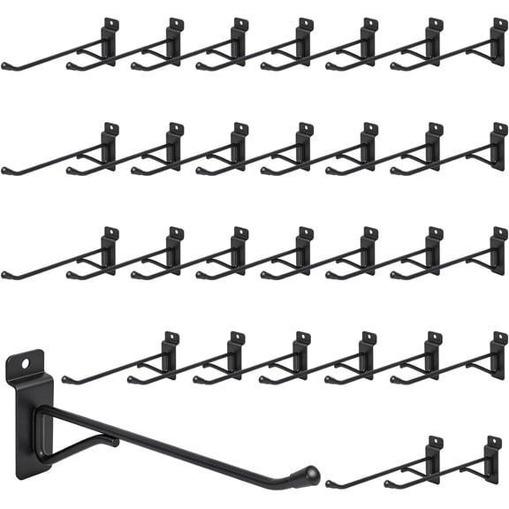 30 Pack 8 Inch Slatwall Hooks, Heavy Duty Slat Wall Hanger, Slat Wall Hook, Slatwall Accessories Display Hooks for Garage, Sheds, Retail Store, Kitchen, Craft Room(30, 8 Inch)