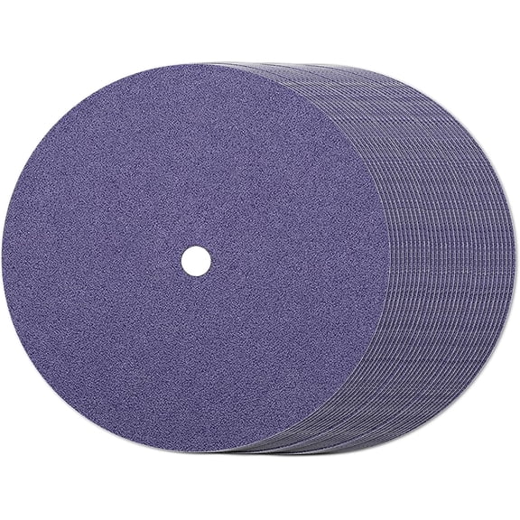 30 Pack 9 Inch 60 Grit Zirconia Sanding Discs, PSA Adhesive Backing Grinding Discs for Lawn Mower Blade Sharpener and Bench Grinder, 5/8 Inch Arbor Hole