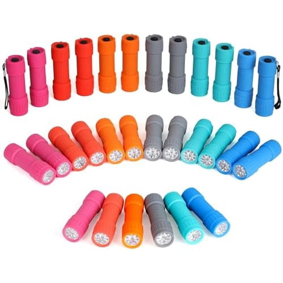 30-Pack, 9-LED Mini Flashlight Set, AAA Batteries are Included and Pre-Installed, Perfect for Gift, Class Teaching, Camping, Wedding Favor$$Tools & Hardware Other