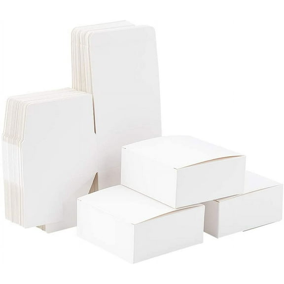 30 Pack 9x9x4cm Soap Box Homemade Soap Packaging Cardboard Box Packing Boxes Fold Paper Box for Soap Making Supplies Treat Boxes Gift Packaging Boxes Favor Treat Boxes