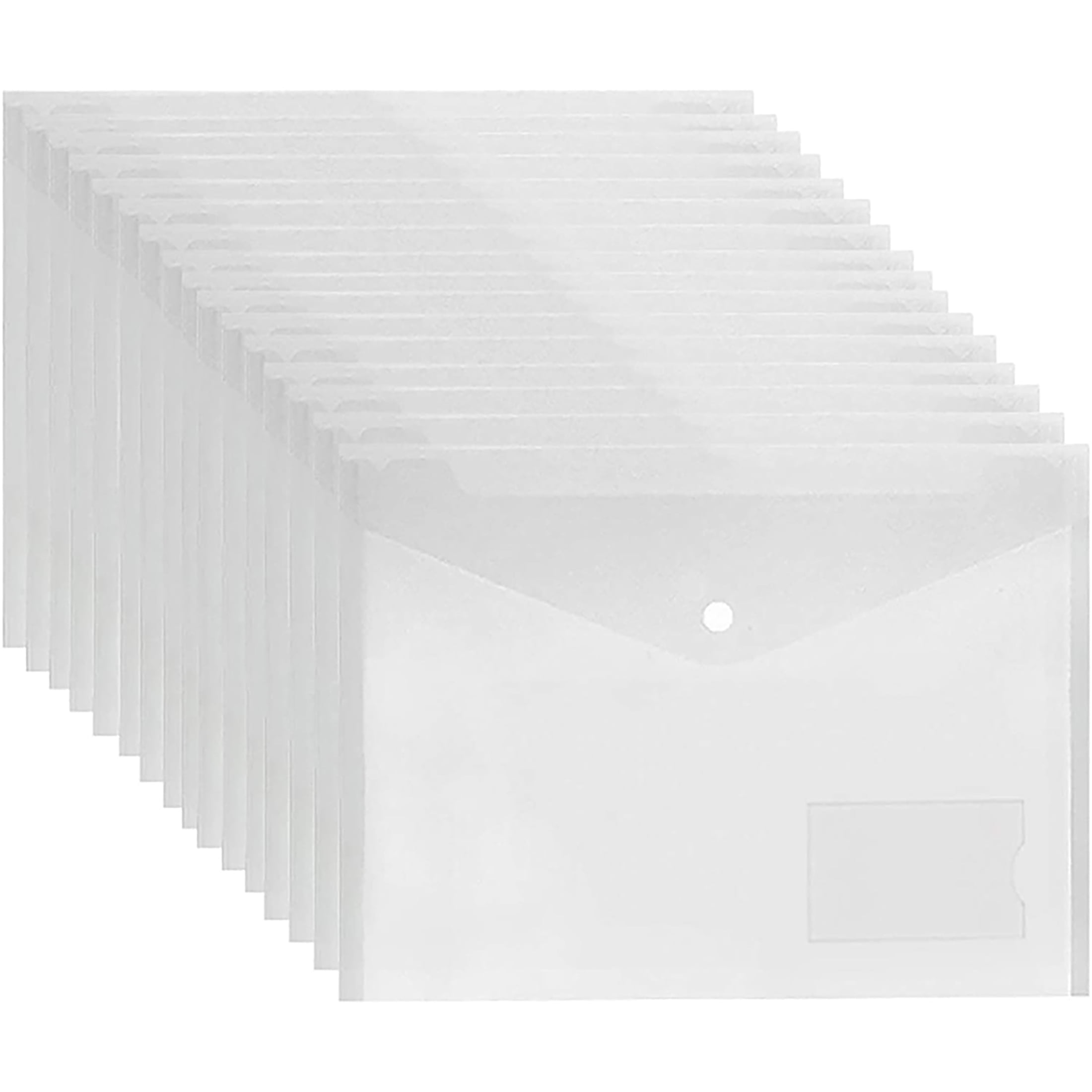 30 Pack A4 Plastic Document Folder File A4 Wallets Folder Clear Pop Wallets A4 Clear Document