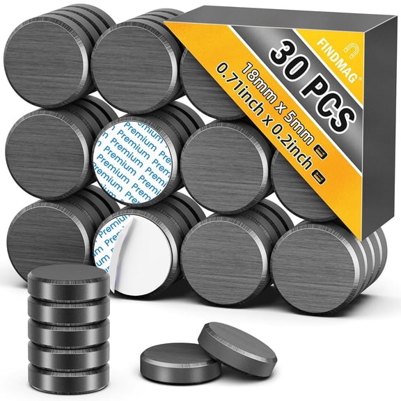 30 Pack Adhesive Magnets, Craft Magnets for Art Projects and Fridge
