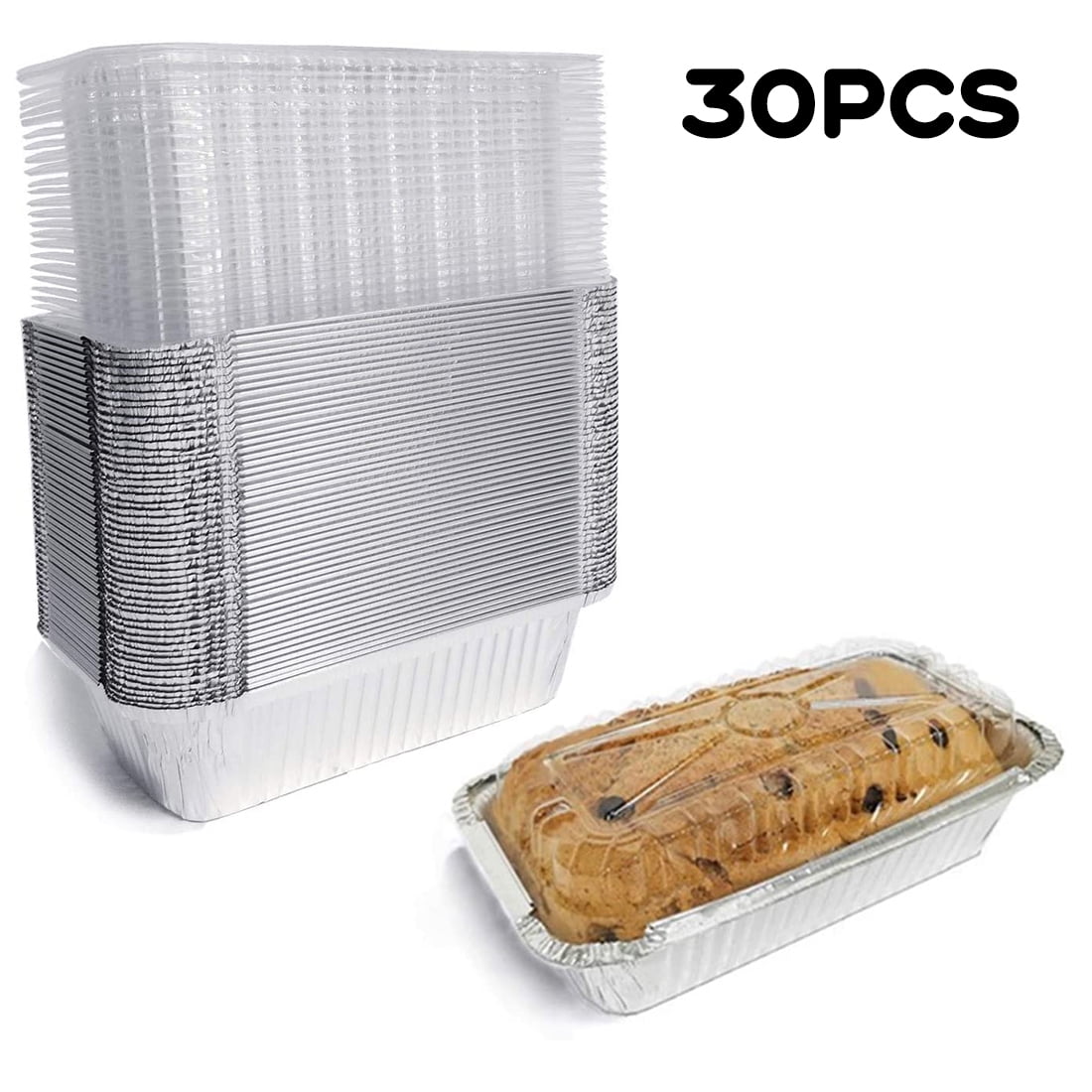 30pcs Tinfoil Boxes Bake Toast Cake Foil Trays Tin Foil Case Home