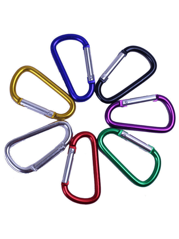 30 Pack Aluminum Carabiner Clips, Lightweight Carabiners Keychain with 9 Assorted Colors, Utility Clips for Keys Backpack Outdoor Camping