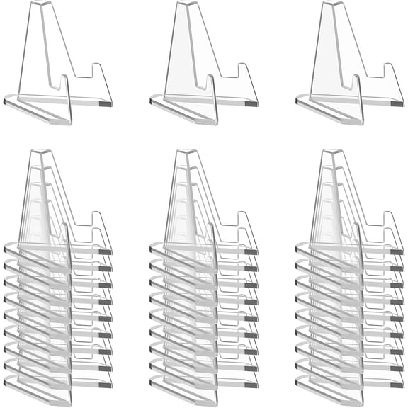 30 Pack Arcylic Card Display Stands, Mini Clear Easel Stand Holder for Sports Graded Challenge Coin Trading Baseball Psa Football Card