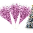 thumbnail image 1 of 30 Pack Christmas Tree Berry Stem, Decorative Bead Sticks, Glittery Twigs, Picks, Branches for Christmas Tree, Small Vase, Holiday, Wedding, Party (17 Inches, Purple), 1 of 2