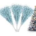 thumbnail image 1 of 30 Pack Artificial Glitter Berry Stem Ornaments 15.7in Decorative Christmas Picks Glittery Bead Sticks Branches for Christmas Tree Decor DIY Wreath Crafts Home Decor (Lake Blue), 1 of 8