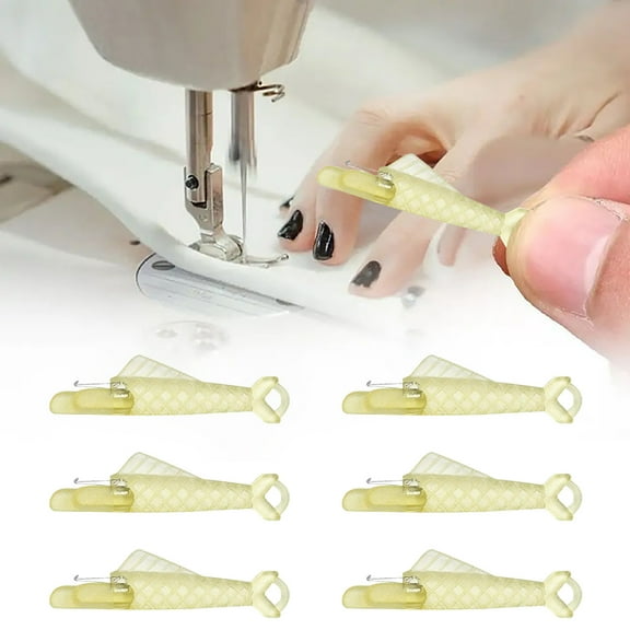 30-Pack Automatic Needle Threaders - Quick Self-Threading Tool for Sewing Machines & Hand Needles, Universal Size (Yellow)