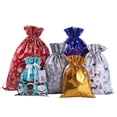 thumbnail image 1 of 30 Pack Bag Christmas Drawstring Goody Bags Xmas Gift Bags Gift Wrapping Assorted Styles, 1 of 6