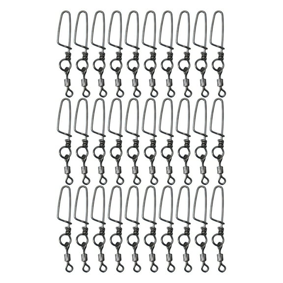 30 Pack Ball Bearing Fishing Swivels Snap Coastlock Fishing Line Connector,14