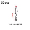 thumbnail image 1 of 30 Pack Ball Bearing Fishing Swivels Snap Coastlock Fishing Line Connector, 1 of 6