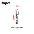 thumbnail image 1 of 30 Pack Ball Bearing Fishing Swivels Snap Coastlock Fishing Line Connector, 1 of 6