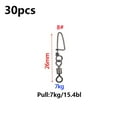 thumbnail image 1 of 30 Pack Ball Bearing Fishing Swivels Snap Coastlock Fishing Line Connector, 1 of 6