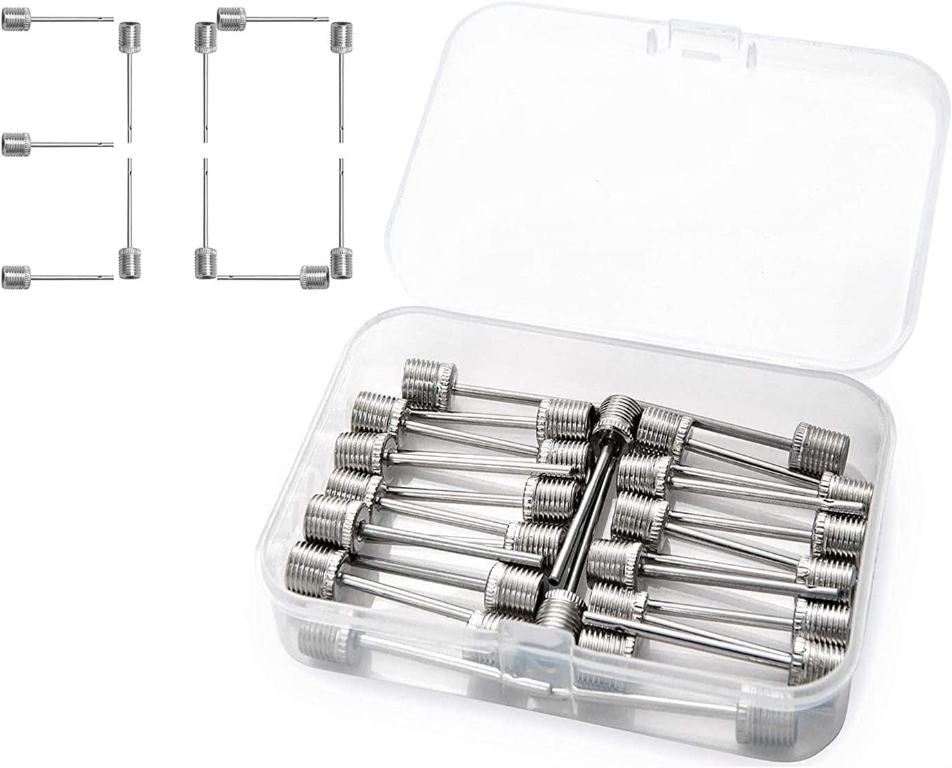 30 Pack Ball Pump Needles Stainless Steel Football Pump Needles