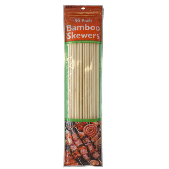 30 Pack Bamboo Skewers, Durable 12 in Grill Sticks for Meats and Veggies, Eco Friendly, Heat Resistant, Perfect for BBQs, Soak Before Use to Prevent Burning and Enjoy Delicious Skewer Creations