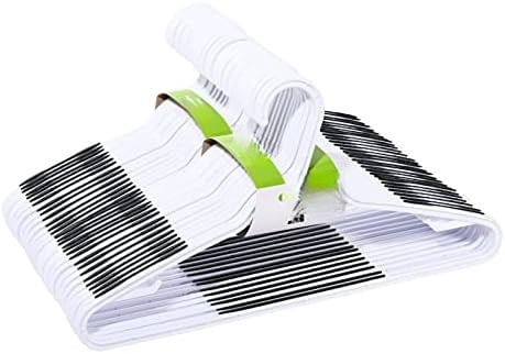 30 Pack Bendable Plastic Hangers Light-Weight Non-Slip Clothes/Suit Hangers(Black)