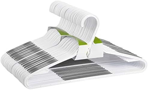 30 Pack Bendable Plastic Hangers Light-Weight Non-Slip Clothes/Suit Hangers(Grey)