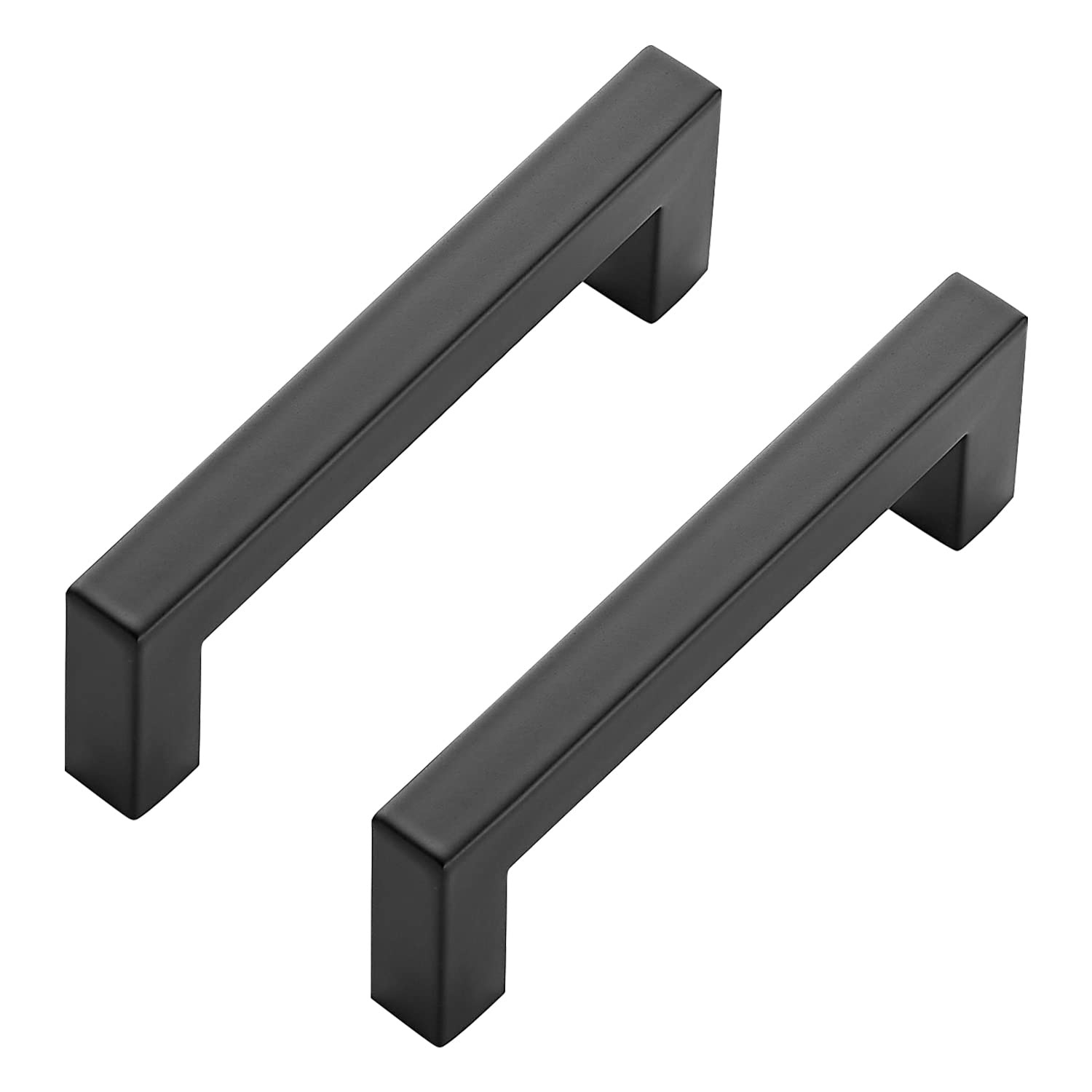 30 Pack Black Cabinet Pulls 4 Inch Square Cabinet Handles Matte Black ...