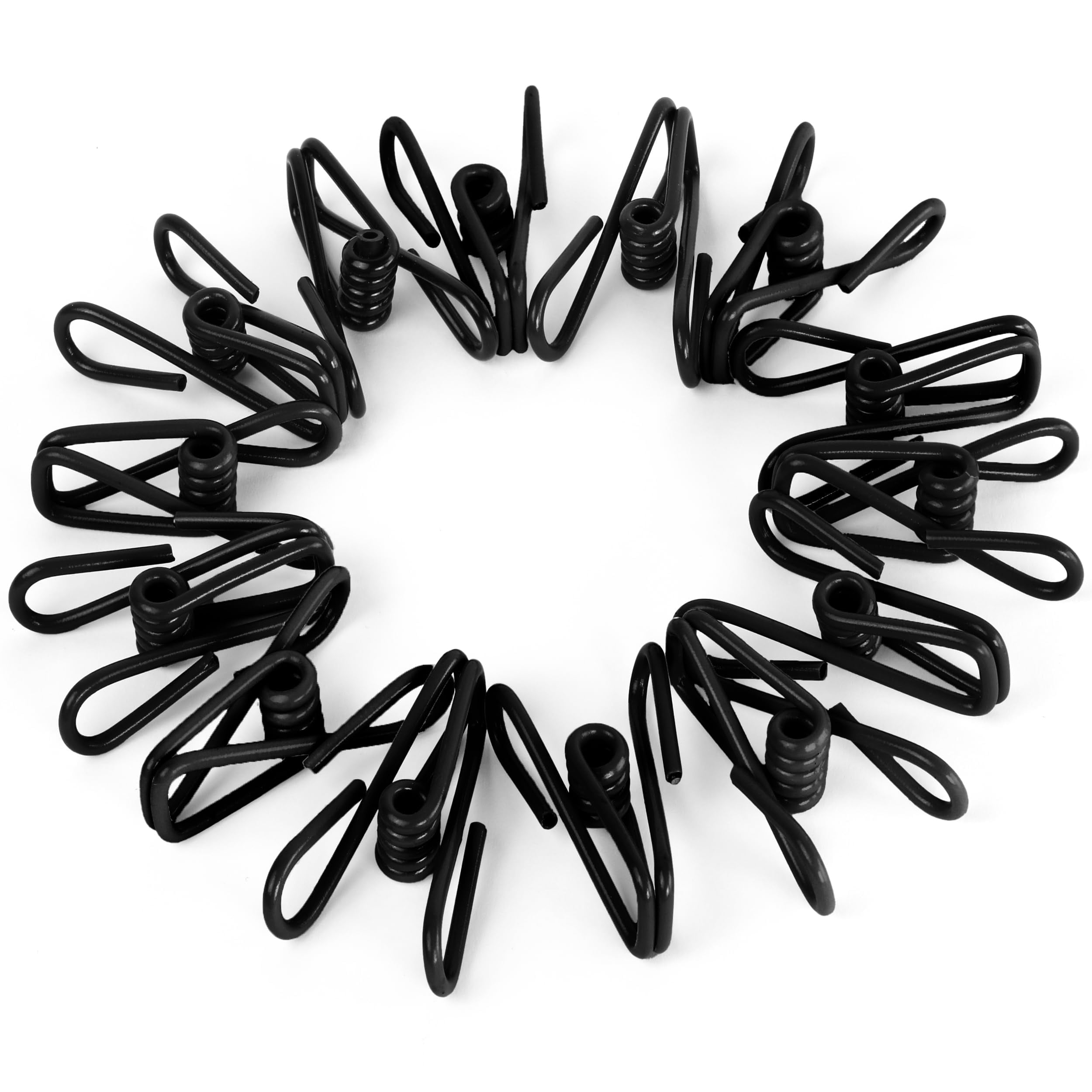 30 Pack Black Chip Bag Clips for Food - PVC 2 Inch Coated Sealer for ...