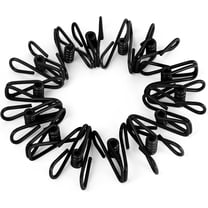 30 Pack Black Chip Bag Clips for Food - PVC 2 Inch Coated Sealer for Sealing Food - Paper Holder, Clothesline Clip for Laundry Hanging, Kitchen Bags, Multipurpose Clothes Pins