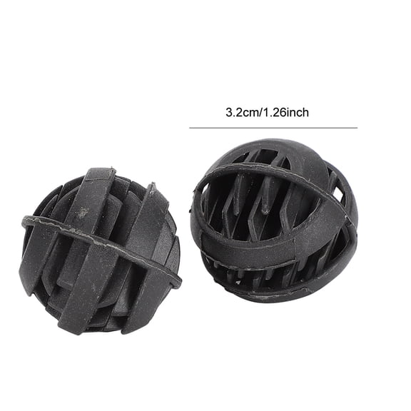 30 Pack Black Plastic Biochemical Filter Balls for Freshwater and Saltwater Aquariums - 1.26 Inch Diameter 30PCS black plastic Freshwater Seawater
