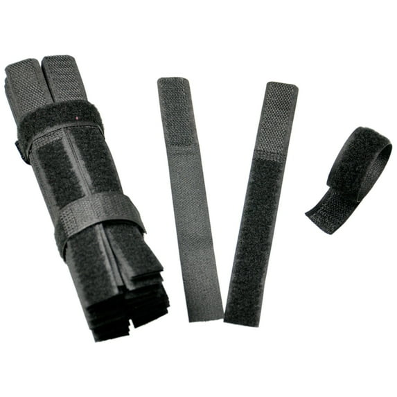30 Pack Black Reusable Hook and Loop Cable Ties, Cord Organizer Straps, By Meiiso, Large Inventory!