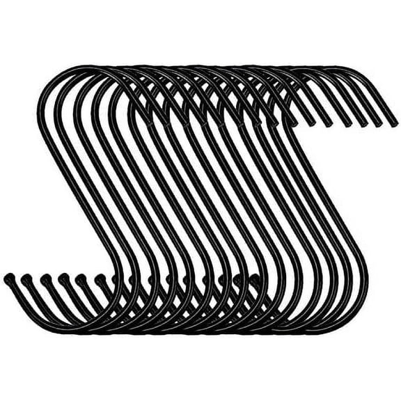 30 Pack Black S Hooks Steel Hanging Hooks Heavy Duty S Hanger Hook Metal Kitchen Pot Rack Hooks Closet Hooks for Hanging Pan, Cups, Jeans, Plant$$Home Decor, Kitchen, & Other