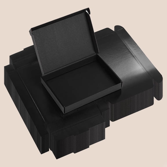 30 Pack Black Shipping Boxes, Small Cardboard Mailer Boxes for Packaging