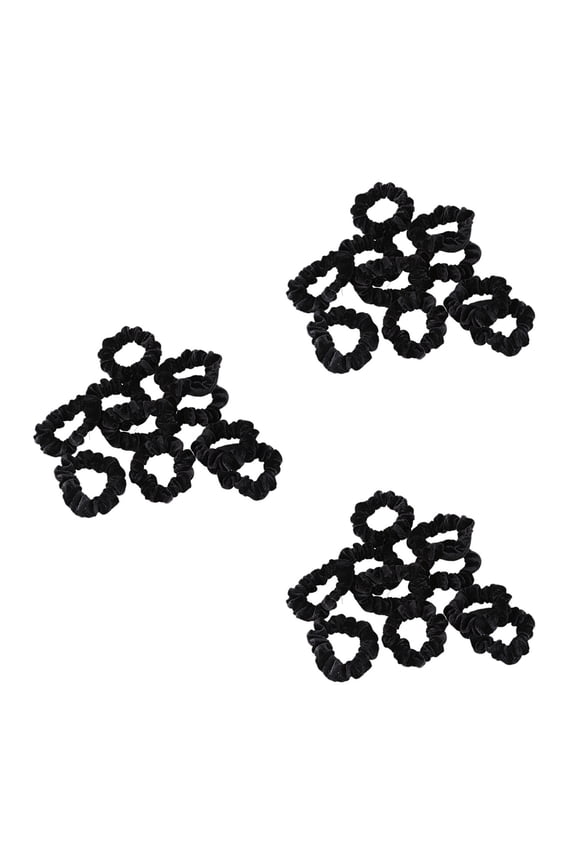 30 Pack Black Velvet Scrunchie Hair Elastics Hair Bobbles Hair Bands