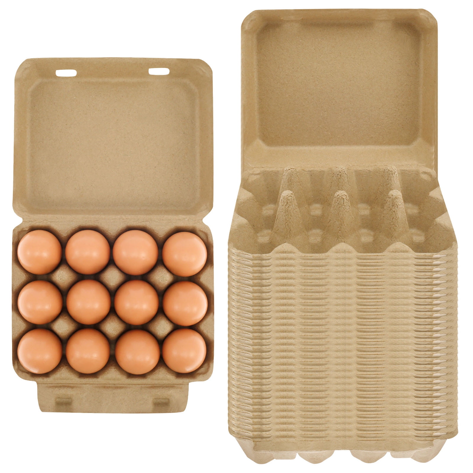 30 Pack Blank Egg Cartons Bulk - Holds Up to 1 Dozen 12 Count Eggs ...